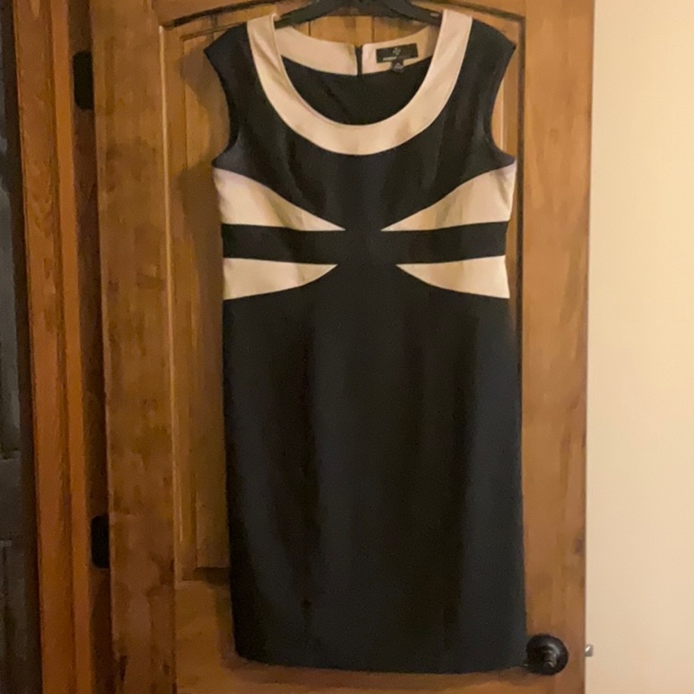 Multicolored Asymmetrical Cut Out Knee-Length Dress